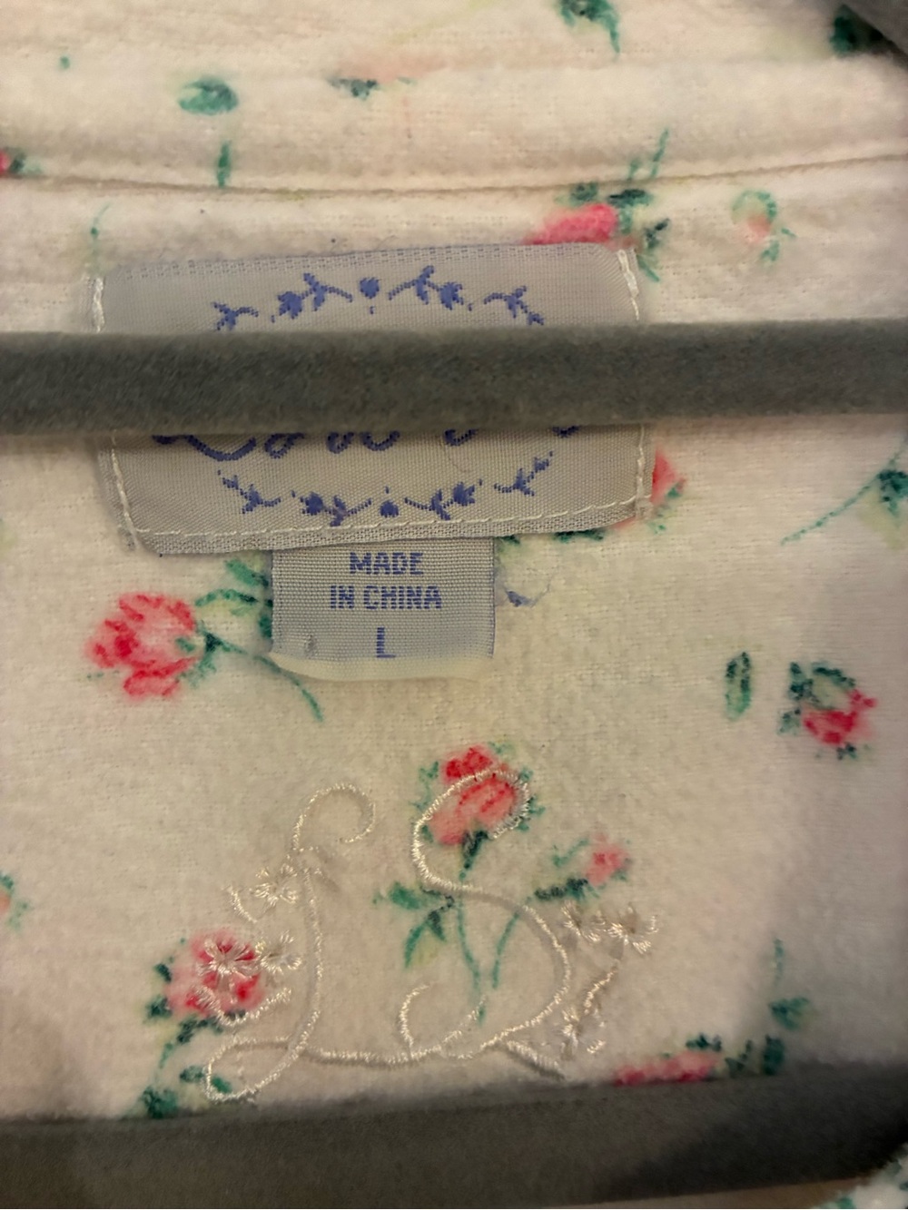 Lanz of Salzburg 100% Cotton Rosebud Nightgown L Cottagecore Grannycore - Picture 5 of 10